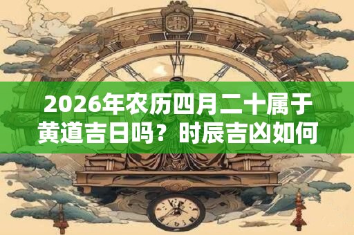2026年农历四月二十属于黄道吉日吗?时辰吉凶如何? 2026年农历四月二十属于黄道吉日吗?时辰吉凶如何?