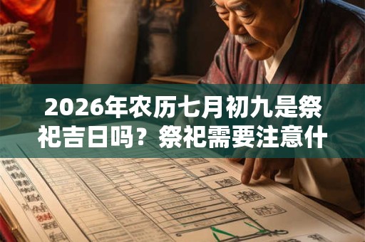 2026年农历七月初九是祭祀吉日吗？祭祀需要注意什么？
