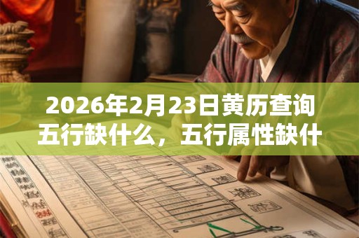 2026年2月23日黄历查询五行缺什么,五行属性缺什么 2026年2月23日黄历查询五行缺什么,五行属性缺什么
