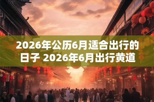 2026年公历6月适合出行的日子 2026年6月出行黄道吉日 2026年公历6月适合出行的日子 2026年6月出行黄道吉日