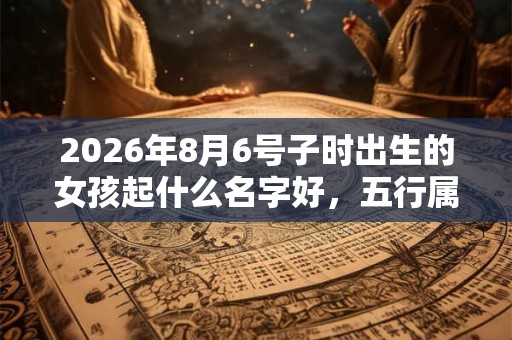 2026年8月6号子时出生的女孩起什么名字好，五行属什么