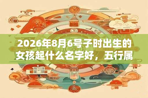 2026年8月6号子时出生的女孩起什么名字好，五行属什么