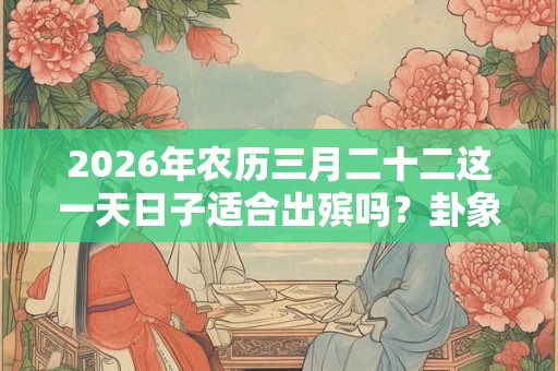 2026年农历三月二十二这一天日子适合出殡吗？卦象如何？
