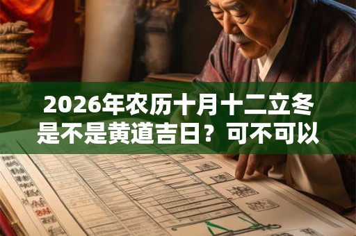 2026年农历十月十二立冬是不是黄道吉日？可不可以祈福？