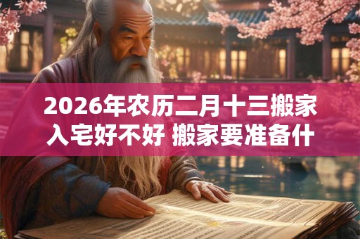 2026年农历二月十三搬家入宅好不好 搬家要准备什么东西