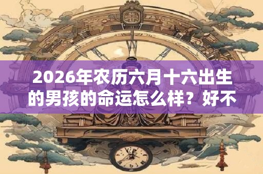 2026年农历六月十六出生的男孩的命运怎么样？好不好？