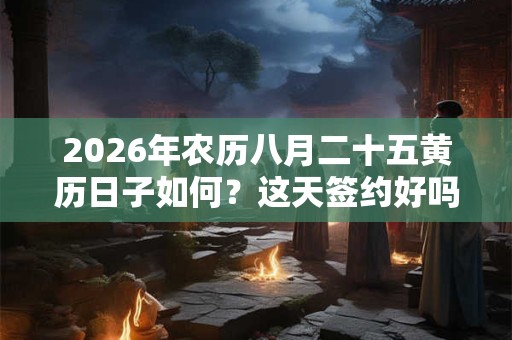 2026年农历八月二十五黄历日子如何?这天签约好吗? 2026年农历八月二十五黄历日子如何?这天签约好吗?