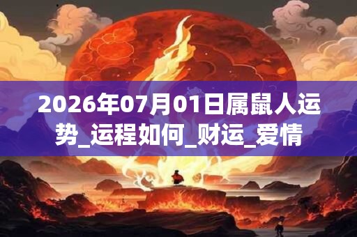 2026年07月01日属鼠人运势_运程如何_财运_爱情