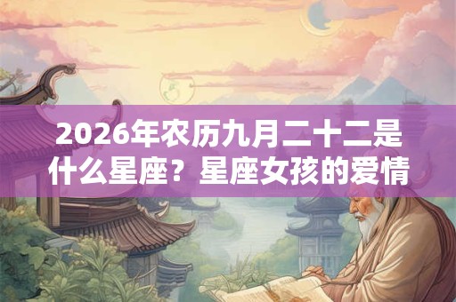 2026年农历九月二十二是什么星座?星座女孩的爱情如何? 2026年农历九月二十二是什么星座?星座女孩的爱情如何?