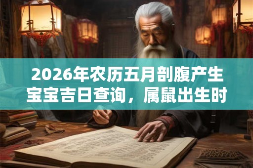 2026年农历五月剖腹产生宝宝吉日查询,属鼠出生时辰命运解析! 2026年农历五月剖腹产生宝宝吉日查询,属鼠出生时辰命运解析!
