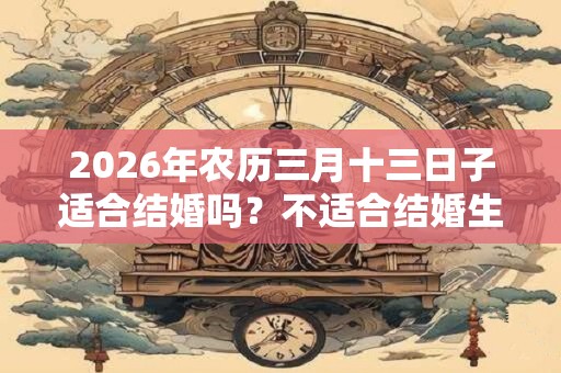 2026年农历三月十三日子适合结婚吗？不适合结婚生肖？