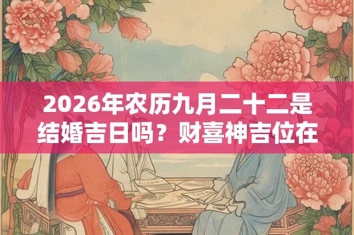 2026年农历九月二十二是结婚吉日吗？财喜神吉位在哪个位置？
