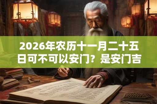 2026年农历十一月二十五日可不可以安门？是安门吉日吗？