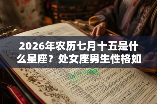 2026年农历七月十五是什么星座?处女座男生性格如何? 2026年农历七月十五是什么星座?处女座男生性格如何?