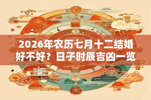 2026年农历七月十二结婚好不好？日子时辰吉凶一览！