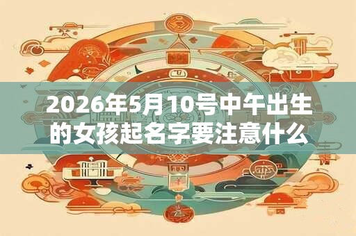 2026年5月10号中午出生的女孩起名字要注意什么