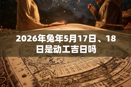 2026年兔年5月17日、18日是动工吉日吗