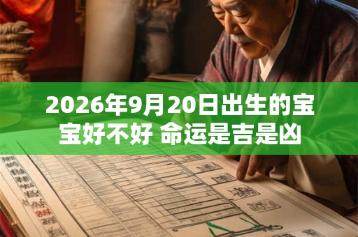 2026年9月20日出生的宝宝好不好 命运是吉是凶 2026年9月20日出生的宝宝好不好 命运是吉是凶