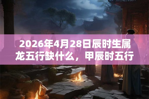 2026年4月28日辰时生属龙五行缺什么，甲辰时五行缺什么