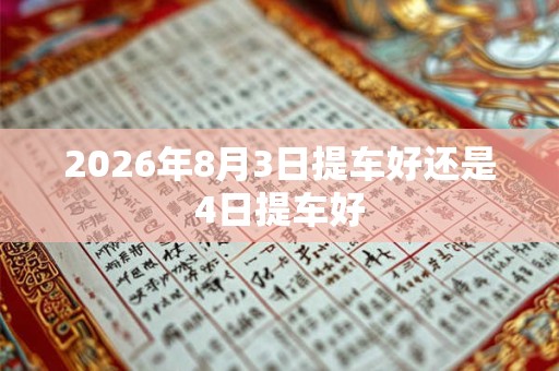 2026年8月3日提车好还是4日提车好