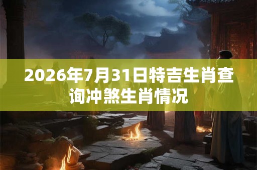 2026年7月31日特吉生肖查询冲煞生肖情况