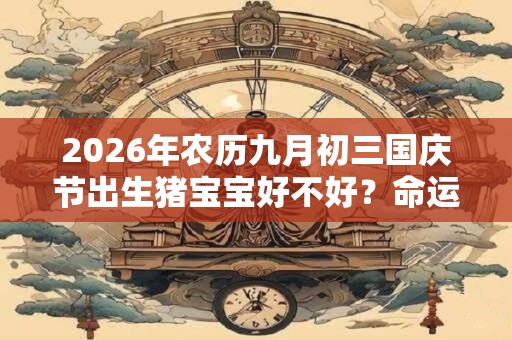 2026年农历九月初三国庆节出生猪宝宝好不好？命运如何？