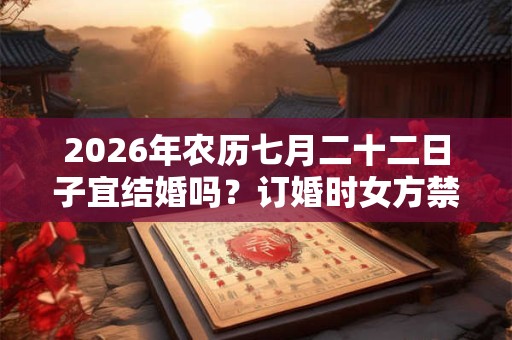 2026年农历七月二十二日子宜结婚吗?订婚时女方禁忌什么 2026年农历七月二十二日子宜结婚吗?订婚时女方禁忌什么