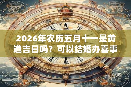 2026年农历五月十一是黄道吉日吗？可以结婚办喜事吗？
