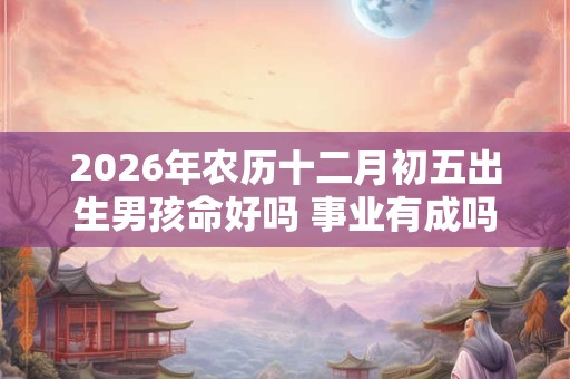 2026年农历十二月初五出生男孩命好吗 事业有成吗