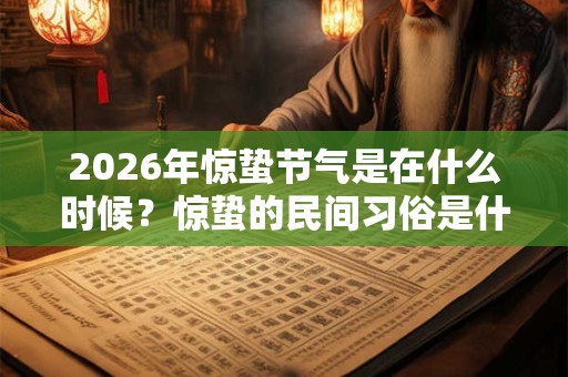 2026年惊蛰节气是在什么时候？惊蛰的民间习俗是什么？