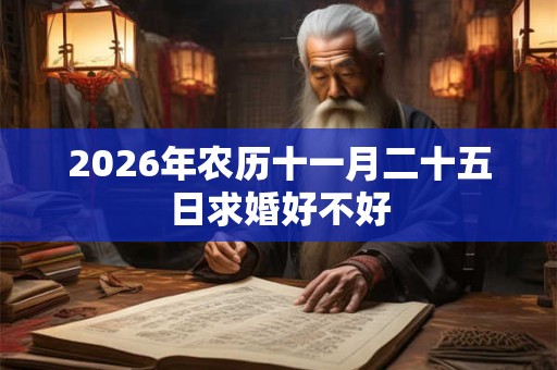 2026年农历十一月二十五日求婚好不好