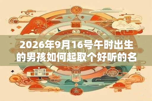 2026年9月16号午时出生的男孩如何起取个好听的名字和五行属性