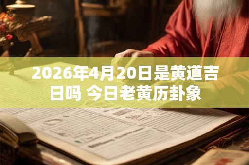 2026年4月20日是黄道吉日吗 今日老黄历卦象