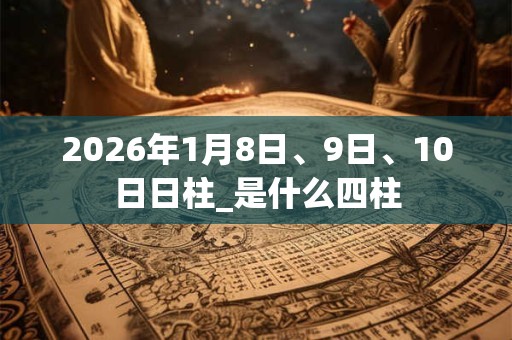2026年1月8日、9日、10日日柱_是什么四柱