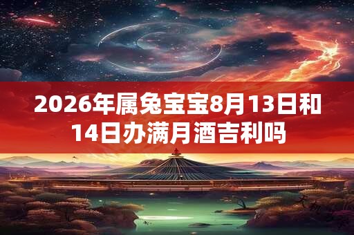 2026年属兔宝宝8月13日和14日办满月酒吉利吗 2026年属兔宝宝8月13日和14日办满月酒吉利吗