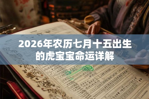 2026年农历七月十五出生的虎宝宝命运详解