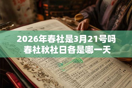 2026年春社是3月21号吗 春社秋社日各是哪一天