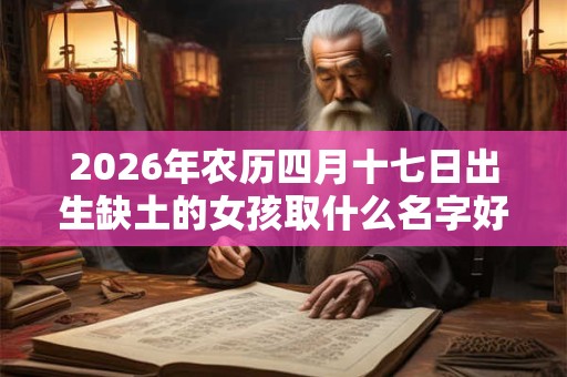 2026年农历四月十七日出生缺土的女孩取什么名字好？