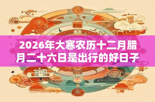 2026年大寒农历十二月腊月二十六日是出行的好日子吗？