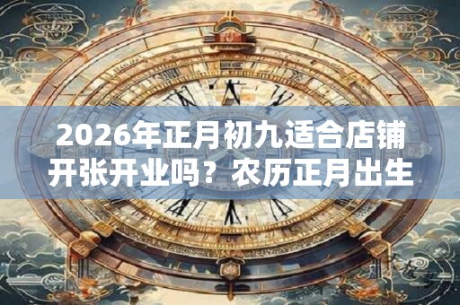 2026年正月初九适合店铺开张开业吗？农历正月出生的人命运简析