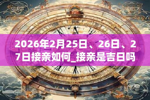 2026年2月25日、26日、27日接亲如何_接亲是吉日吗