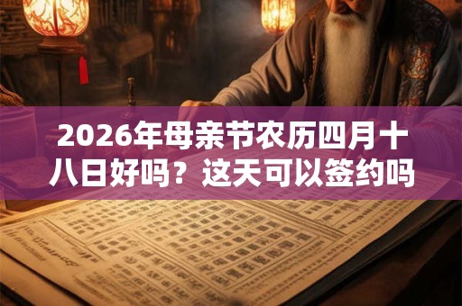 2026年母亲节农历四月十八日好吗？这天可以签约吗？