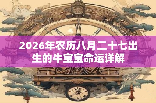 2026年农历八月二十七出生的牛宝宝命运详解 2026年农历八月二十七出生的牛宝宝命运详解