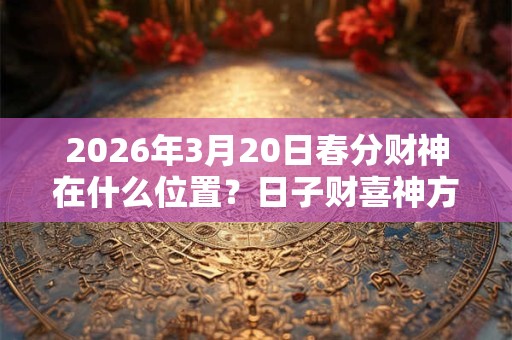 2026年3月20日春分财神在什么位置?日子财喜神方位查询! 2026年3月20日春分财神在什么位置?日子财喜神方位查询!