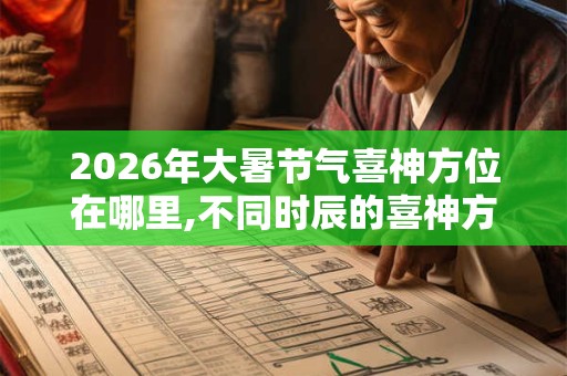2026年大暑节气喜神方位在哪里,不同时辰的喜神方位