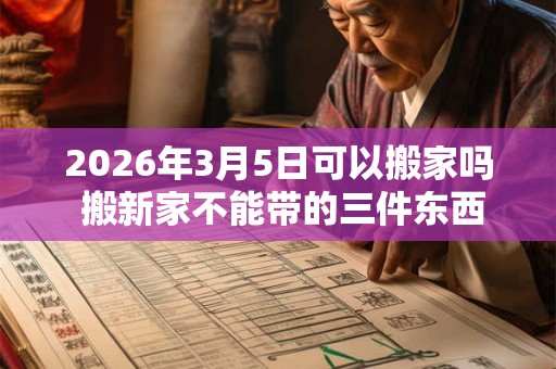 2026年3月5日可以搬家吗 搬新家不能带的三件东西