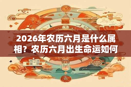 2026年农历六月是什么属相?农历六月出生命运如何? 2026年农历六月是什么属相?农历六月出生命运如何?