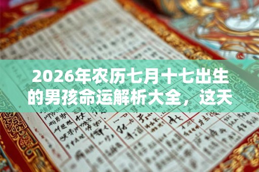 2026年农历七月十七出生的男孩命运解析大全,这天出生好吗? 2026年农历七月十七出生的男孩命运解析大全,这天出生好吗?
