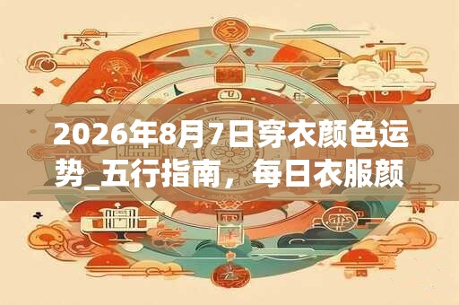 2026年8月7日穿衣颜色运势_五行指南,每日衣服颜色幸运色 2026年8月7日穿衣颜色运势_五行指南,每日衣服颜色幸运色