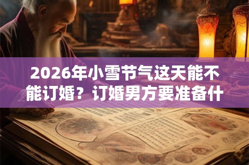 2026年小雪节气这天能不能订婚？订婚男方要准备什么？